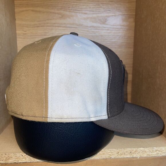 MIlwaukee Brewers New Era Fitted Hat Mens Size 7 5/8 Brown MLB Baseball Cap Rare - Picture 8 of 14